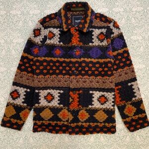 Todd Snyder Loop Knit Jacquard Chore Jacket Mens Size XS Extra Small